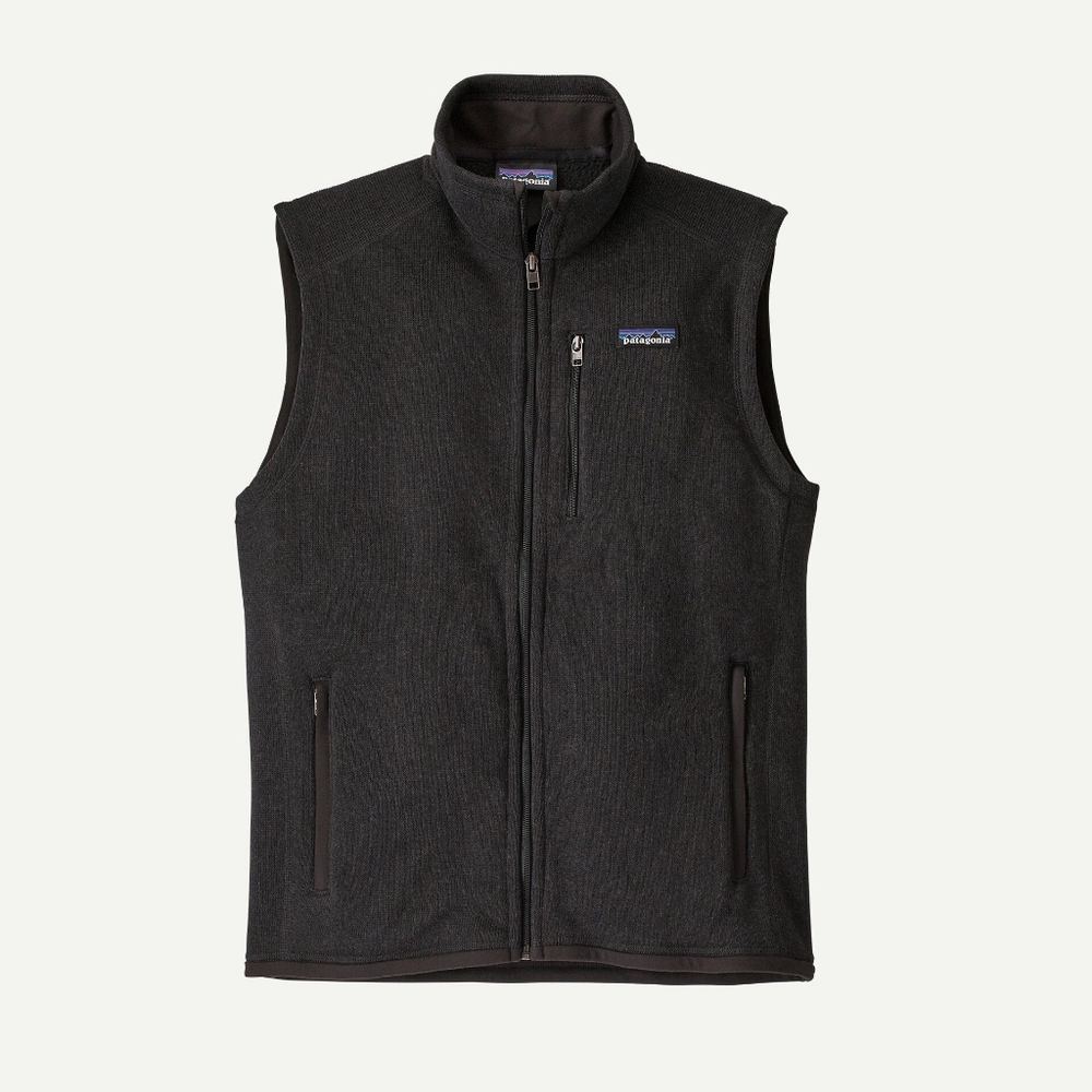 Patagonia Men's Better Sweater Heathered Black Fleece Vest